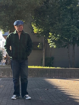 「アイテム（キャスケット）」を使った、備蓄米さん（メンズ・168cm）の秋コーディネート