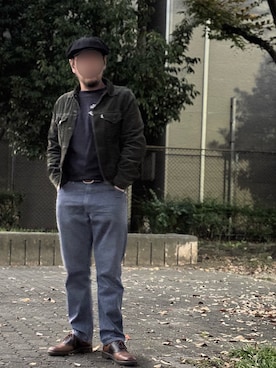 「VINTAGE（ヴィンテージ）のアイテム（その他アウター）」を使った、飛車角さん（メンズ・168cm）の秋コーディネート