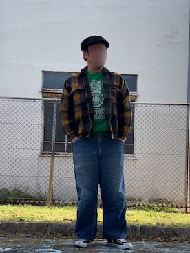 「アイテム（キャスケット）」を使った、備蓄米さん（メンズ・168cm）の冬コーディネート