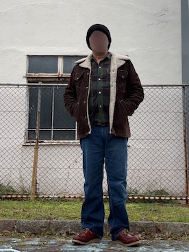 「RED WING（レッドウィング）のアイテム」を使った、備蓄米さん（メンズ・168cm）の冬コーディネート