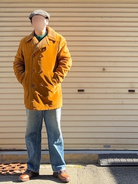 「アイテム（キャスケット）」を使った、備蓄米さん（メンズ・168cm）の冬コーディネート