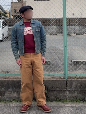 「アイテム（キャスケット）」を使った、備蓄米さん（メンズ・168cm）の冬コーディネート