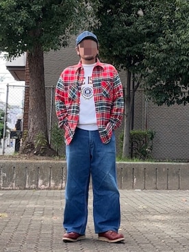 「VINTAGE（ヴィンテージ）のアイテム」を使った、飛車角さん（メンズ・168cm）の秋コーディネート