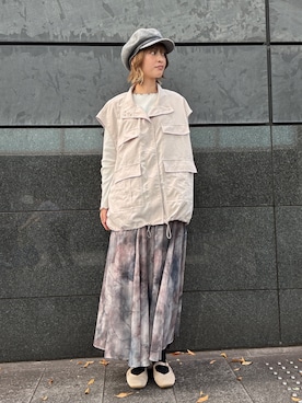 「アイテム（キャスケット）」を使った、nanamior0118さん（レディース・162cm）の冬コーディネート