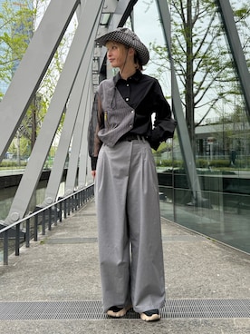 「OVERRIDE（オーバーライド）のアイテム」を使った、nanamiさん（レディース・162cm）の春コーディネート