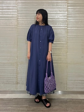 「Samansa Mos2 blue（サマンサモスモスブルー）のアイテム（シューズ）」を使った、ひ な の【SM2】さん（骨格ナチュラル・レディース・160cm）の夏コーディネート