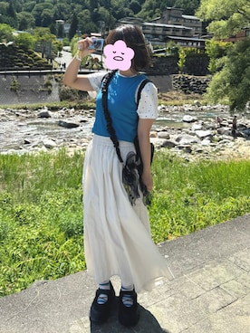 「アイテム（スマホグッズ）」を使った、ぴさん（レディース・151cm）の夏コーディネート