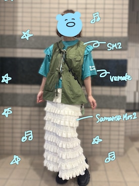 「アイテム（ベスト）」を使った、ぴさん（レディース・151cm）の夏コーディネート