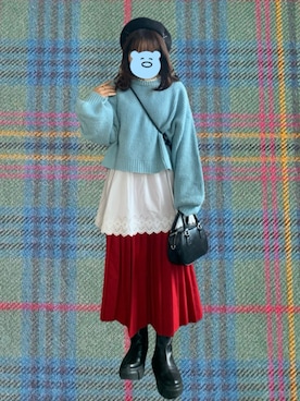 「アイテム（ハンチング/ベレー帽）」を使った、ぴさん（レディース・151cm）の秋コーディネート