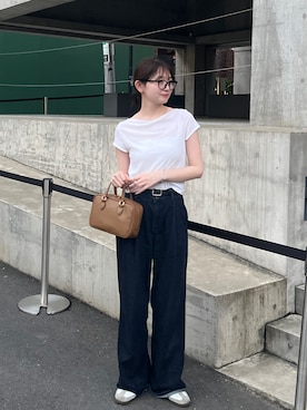 「アイテム（ボストンバッグ）」を使った、kanaさん（レディース・168cm）の夏コーディネート
