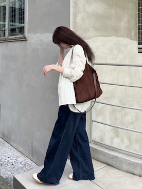 「アイテム（トートバッグ）」を使った、kanaさん（レディース・168cm）の秋コーディネート