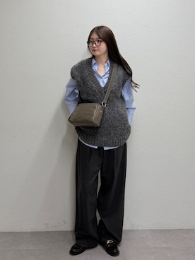 「russet（ラシット）のアイテム（ショルダーバッグ）」を使った、kanaさん（レディース・168cm）の秋コーディネート