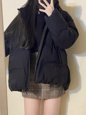「韓国コーデ」｜「アイテム（ダウンベスト）」を使った、 梦华さん（レディース・153cm）の秋コーディネート