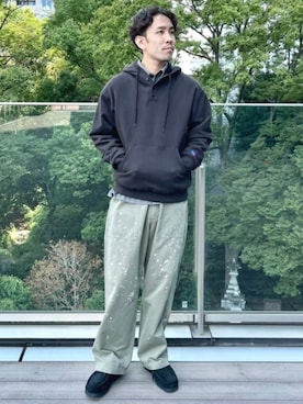 「アイテム（パーカー）」を使った、B:MING by BEAMS MENさん（メンズ・173cm）の秋コーディネート