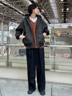 「B:MING by BEAMS（ビーミングバイビームス）のアイテム（ブルゾン）」を使った、B:MING by BEAMS MENさん（メンズ・178cm）の冬コーディネート