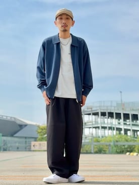 「B:MING by BEAMS（ビーミングバイビームス）のアイテム（ニット/セーター）」を使った、B:MING by BEAMS MENさん（メンズ・166cm）の夏コーディネート