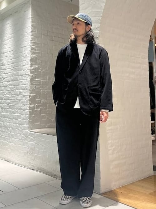 【BEAMS】コーディロイ テーラードジャケット ネイビー XLサイズ B：MING by BEAMS（ビーミング by ビームス） ジャケット テーラード
