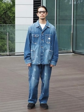 「アイテム（カバーオール）」を使った、B:MING by BEAMS MENさん（メンズ・176cm）の夏コーディネート