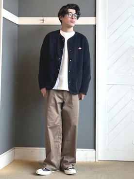 「アイテム（ノーカラージャケット）」を使った、B:MING by BEAMS MENさん（メンズ・174cm）の秋コーディネート