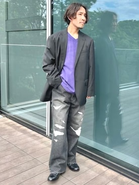 「アイテム（テーラードジャケット）」を使った、B:MING by BEAMS MENさん（メンズ・173cm）の秋コーディネート