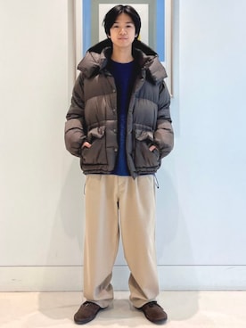 「アイテム（ダウンジャケット/コート）」を使った、B:MING by BEAMS MENさん（メンズ・168cm）の秋コーディネート