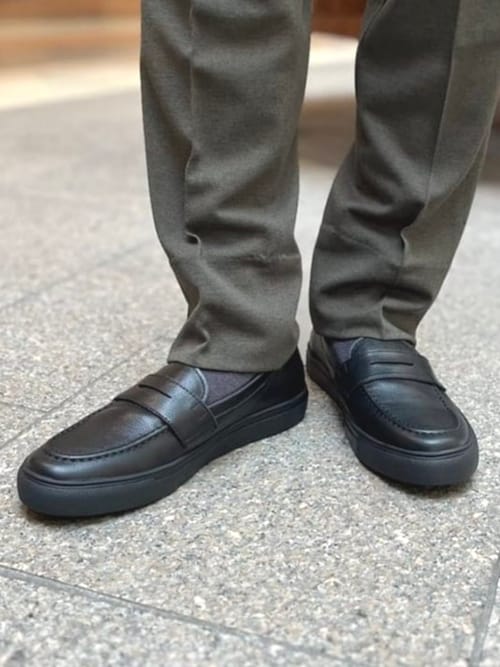 B:MING by BEAMS 黒 コイン ローファー trim_ofbms_item9c9e5d48038011e