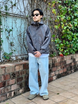 「アイテム（ナイロンジャケット、グレー系）」を使った、B:MING by BEAMS MENさん（メンズ・169cm）の春コーディネート