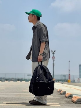 「アイテム（バックパック/リュック）」を使った、B:MING by BEAMS MENさん（メンズ・166cm）の夏コーディネート