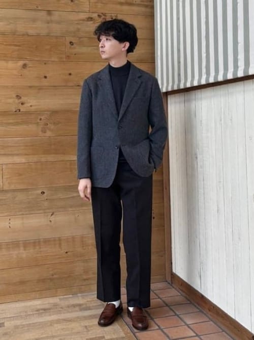 【値下げ】BEAMS テーラードジャケット（未使用、ネイビー、秋冬、カシミヤ混） B：MING by BEAMS（ビーミング by ビームス） ジャケット テーラード