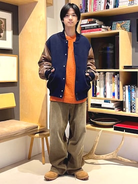 「B:MING by BEAMS（ビーミングバイビームス）のアイテム（ニット/セーター）」を使った、B:MING by BEAMS MENさん（メンズ・168cm）の秋コーディネート
