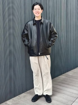「アイテム（ブルゾン）」を使った、B:MING by BEAMS MENさん（メンズ・177cm）の秋コーディネート