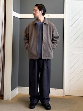 「アイテム（スウェット）」を使った、B:MING by BEAMS MENさん（メンズ・176cm）の冬コーディネート