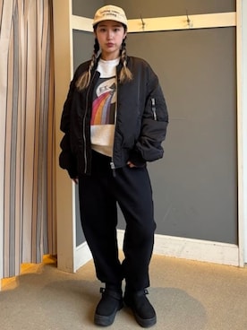 「アイテム（スウェット）」を使った、B:MING by BEAMS MENさん（メンズ・163cm）の冬コーディネート