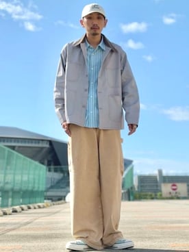 「アイテム（カバーオール）」を使った、B:MING by BEAMS MENさん（メンズ・166cm）の秋コーディネート