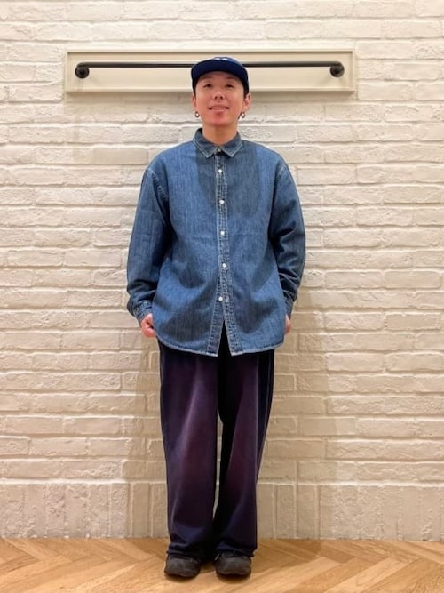 BEAMS デニムシャツ M ライトブルー BEAMS T（ビームスT） F-LAGSTUF-F / TRACKER JACKET(xEVISU