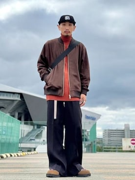「Lee（リー）のアイテム（パンツ）」を使った、B:MING by BEAMS MENさん（メンズ・166cm）の冬コーディネート