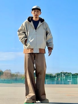 「UNIVERSAL OVERALL（ユニバーサルオーバーオール）のアイテム」を使った、B:MING by BEAMS MENさん（メンズ・166cm）の冬コーディネート