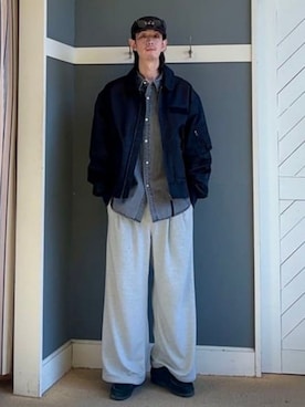 「WILD THINGS（ワイルドシングス）のアイテム（ジャケット/アウター）」を使った、B:MING by BEAMS MENさん（メンズ・178cm）の冬コーディネート