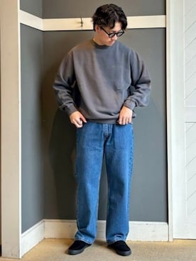 「PENDLETON（ペンドルトン）のアイテム（スウェット）」を使った、B:MING by BEAMS MENさん（メンズ・178cm）の冬コーディネート
