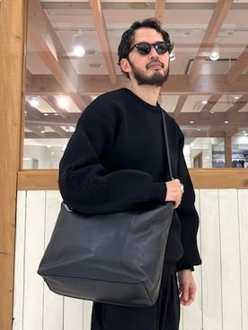 「アイテム（トートバッグ）」を使った、B:MING by BEAMS MENさん（メンズ・180cm）の冬コーディネート