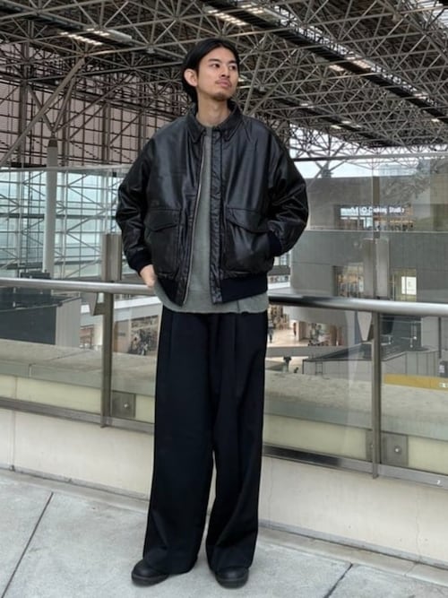 A2 レザー フライト ジャケット ブルゾン 中綿 ブラック M Rocky Monroe｜PUレザー A-2型中綿フライトブルゾン | Rakuten Fashion