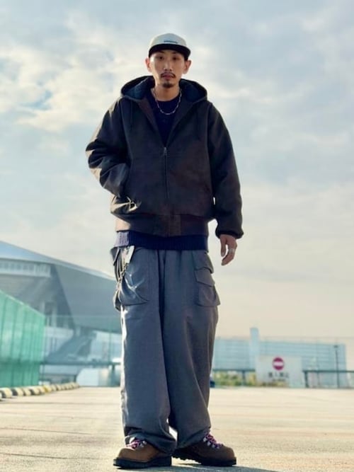 セール】フェイク レザー ジップ パーカー（ユニセックス）（ブルゾン