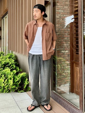 「Levi's（リーバイス）のアイテム（パンツ）」を使った、B:MING by BEAMS MENさん（メンズ・169cm）の夏コーディネート