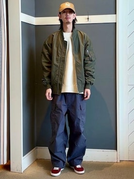 「B:MING by BEAMS（ビーミングバイビームス）のアイテム（スウェット）」を使った、B:MING by BEAMS MENさん（メンズ・178cm）の冬コーディネート