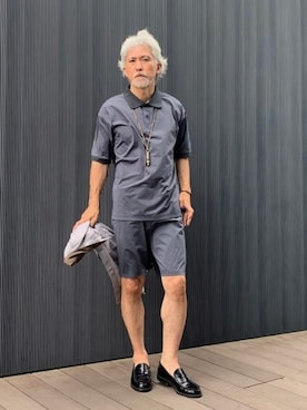 「アイテム（ポロシャツ）」を使った、B:MING by BEAMS MENさん（メンズ・174cm）の夏コーディネート