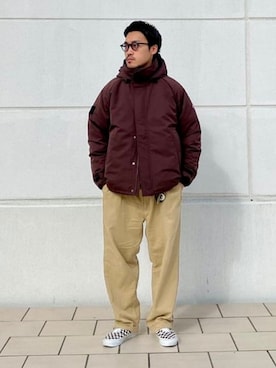 「DANTON（ダントン）のアイテム（ブルゾン）」を使った、B:MING by BEAMS MENさん（メンズ・169cm）の冬コーディネート