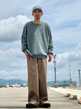 「B:MING by BEAMS（ビーミングバイビームス）のアイテム（ニット/セーター）」を使った、B:MING by BEAMS MENさん（メンズ・166cm）の夏コーディネート