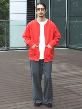 「アイテム（スウェット）」を使った、B:MING by BEAMS MENさん（メンズ・176cm）の秋コーディネート