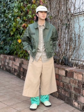 「WILD THINGS（ワイルドシングス）のアイテム（ジャケット/アウター）」を使った、B:MING by BEAMS MENさん（メンズ・170cm）の冬コーディネート