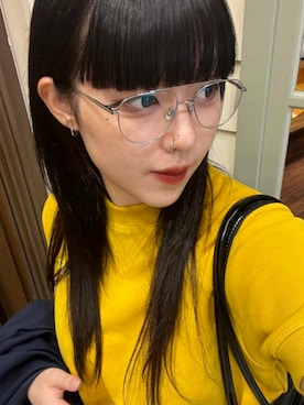 「アイテム（メガネ）」を使った、B:MING by BEAMS MENさん（レディース・167cm）の秋コーディネート